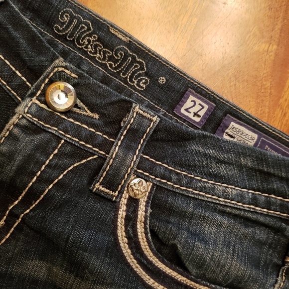 Miss Me Blue Wing Jeans Size 27 - Picture 8 of 8